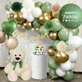 thumbnail image 3 of YANSION Birthday Decorations for Girls Women, Sage Green Birthday Party Decorations with Birthday Balloons, Happy Birthday Decorations Banner, Peper Pom Poms for Baby Boy Men Birthday Decorations, 3 of 7