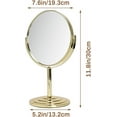 thumbnail image 2 of 1X 3X Magnifying Makeup Mirror Vanity Mirror for Tabletop Desk, Gold Standing Bathroom Cosmetic Mirror, Portable Double Sided Magnification Mirror, 2 of 6