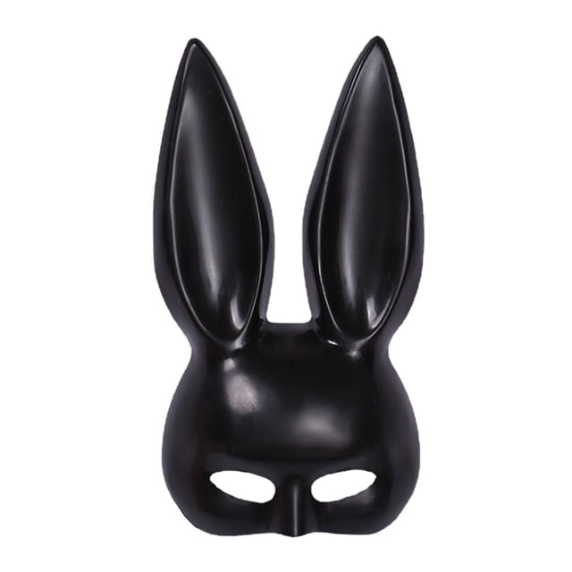 Máscara de Pascua de vacaciones Novedad Disfraz de de mujer Máscaras Orejas de conejo Máscara para teatros Fiesta temática de Pascua Negro Macarena portada de fiesta