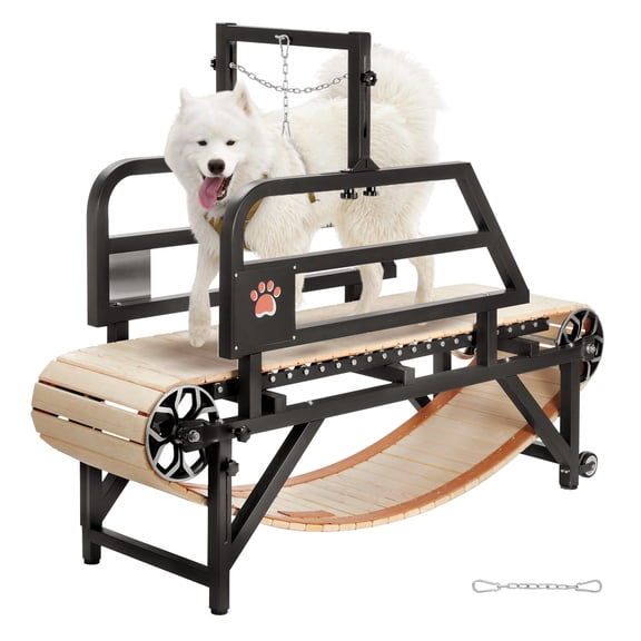 KFFKFF Canine Treadmill for Mid-Sized Dogs, Supports up to 220 lbs, Canine Jogging Apparatus with Modifiable Inclines, Dog Pacer Slatmill, Pet Fitness Gear for Indoor & Outdoor Workouts