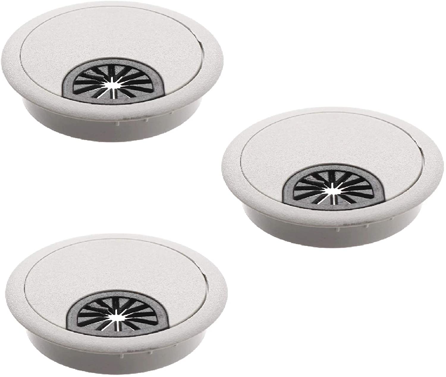 3Pcs Desk Cord Cable Hole Plastic Solid and Durable Computer Table