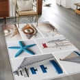 thumbnail image 3 of 3'x5' Area Rugs, Coastal Starfish Indoor Outdoor Area Rug for Living Room Bedroom, Beach Lighthouse Conch Shell Ocean Pearl Washable Bathroom Rugs Kitchen Floor Carpet Mats Home Decor Aesthetic, 3 of 8