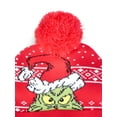 thumbnail image 3 of The Grinch Pom Beanie, Red Green, 3 of 3