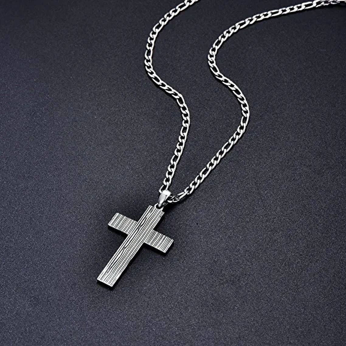 SISGEM 925 Sterling Silver Cross Pendant Necklace Cross Jewelry for Men