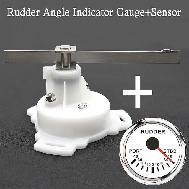 Universal 52mm/85mm Marine Rudder Angle Gauge Indicator With Sensor For Car Yacht 0-190 Ohms Fit For Boat Car Yacht Vessel