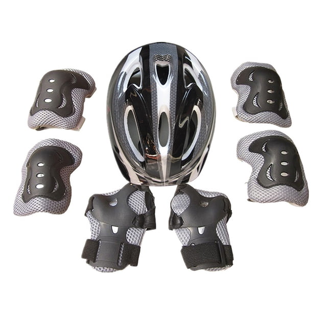 SAYOO 7pcs Girl Boys Guard Helm rodilleras codo bracers bicicleta skateboarding set SAYOO moda