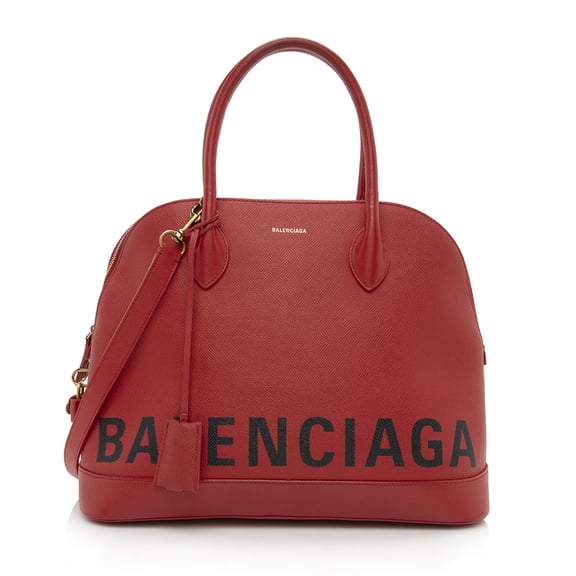 Pre-Owned Balenciaga Grained Calfskin Ville Medium Top Handle Bag