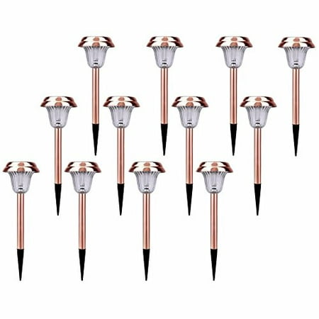 Ohuhu Stainless Steel Solar Path Lights For Outdoor Landscaping Ohuhu Stainless Steel Solar Path Lights For Outdoor Landscaping Patio Yard Deck Driveway And Garden 12 Pack Copper Com