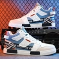 thumbnail image 4 of Men's Trendy Color-Block Casual Sneakers- Comfortable Non-Slip Wear-Resistant Outdoor High-Top Skate Shoes, Fashion  Street Style Lace-Up Men's Shoes, 4 of 9