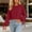 Red, variant on Women Crew Neck Lace-Up Sleeve Cropped Sweatshirts, Loose Long Ribbon Tie Pullover Tops, Solid Relaxed Fit Spring Fall Daily Dating Party Casual Fashion Blouses(Red,S)