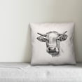 thumbnail image 3 of Creative Products Charcoal Cow Sketch 26x26 Spun Poly Pillow, 3 of 3