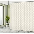 thumbnail image 5 of Ambesonne Neutral Color Shower Curtain, Graphic Knotted, 69"Wx75"L, Grey Yellow and Eggshell, 5 of 5