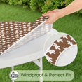 thumbnail image 5 of Brown Christmas Gingerbread Pattern Round Fitted Tablecloth with Elastic Edge,Dining Table Cover Waterproof,Outdoor Round Tablecloth for Camping,Dining,Indoor and Outdoor, 5 of 7