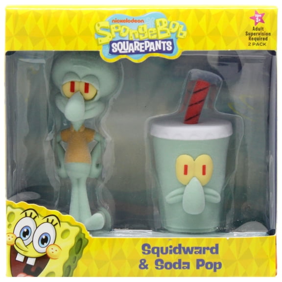 Spongebob Squarepants Squidward & Soda Pop Mini Figure 2-Pack (Flocked)