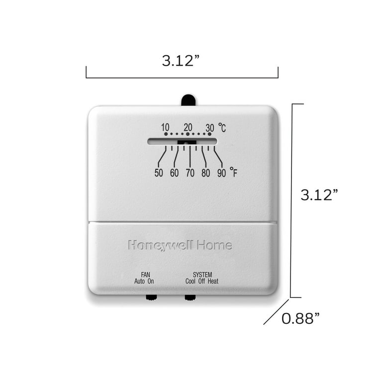 Honeywell Home Non Programmable Thermostat for Heat and Cool Systems, White  - Walmart.com
