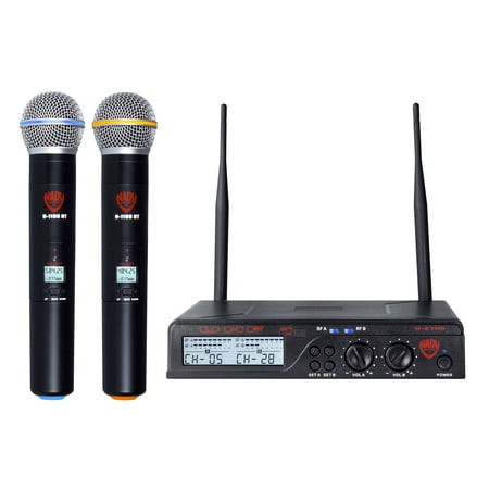 Dual Handheld Wireless Microphone System Nady U-2100HTBANDA/B U-2100 Ht Band A/b Dual Uhf Wireless Handheld Microphone System ()