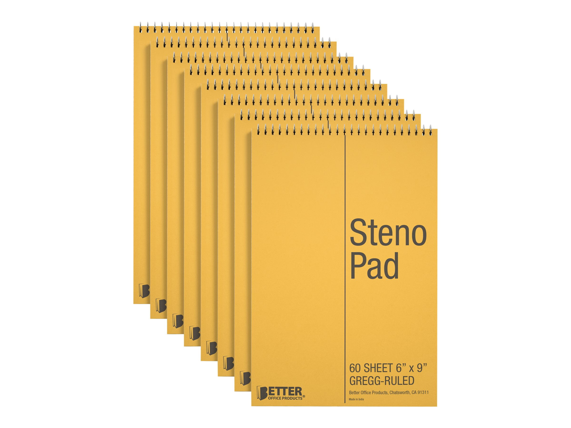 Better Office Products Steno pad spiralbound 60 sheets / 120 pages white paper