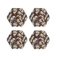 thumbnail image 2 of Disketp Vector Butterflies Funny Coasters,4 Pcs Leather Coasters With Holder, Perfect Housewarming Hostess Gifts,Protect Furniture From Water Marks Scratch And Damage, 2 of 9