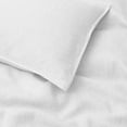 thumbnail image 4 of Peace Nest 3 Pieces Solid Quilted 100% Linen Duvet Cover Set with Corner Loops, White, Full/Queen, 4 of 7