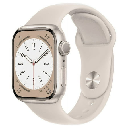 Pre-Owned Apple Watch Series 8 - 41mm - Starlight Aluminum Case - Starlight Sport Band - GPS Refurbished - Fair