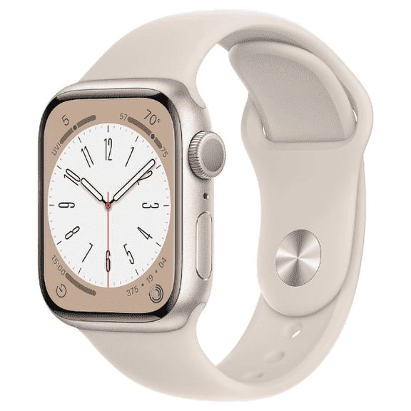 Restored Apple Watch Series 8 - 41mm - Starlight Aluminum Case - Starlight Sport Band - GPS (Refurbished)