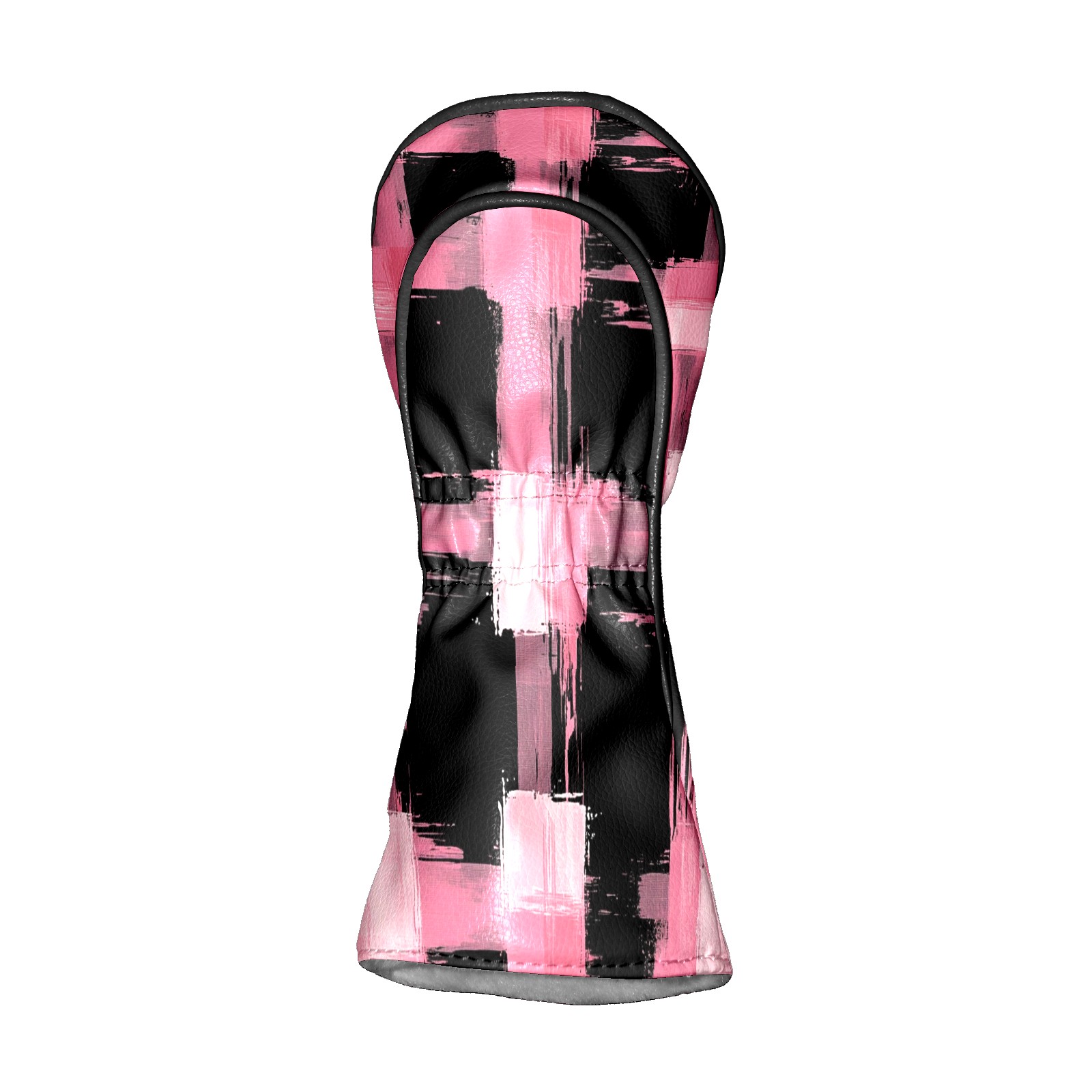 Golf Club Covers PU Leather Waterproof Head Covers for Fairway Woods Hybrids Gradient Grid