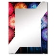 thumbnail image 2 of Designart "Colorful Floral Fireworks Display" Abstract Collages Oversized Wall Mirror - Modern Abstract Bathroom Wall Mirror Decor - Multiple Color Options, 2 of 6
