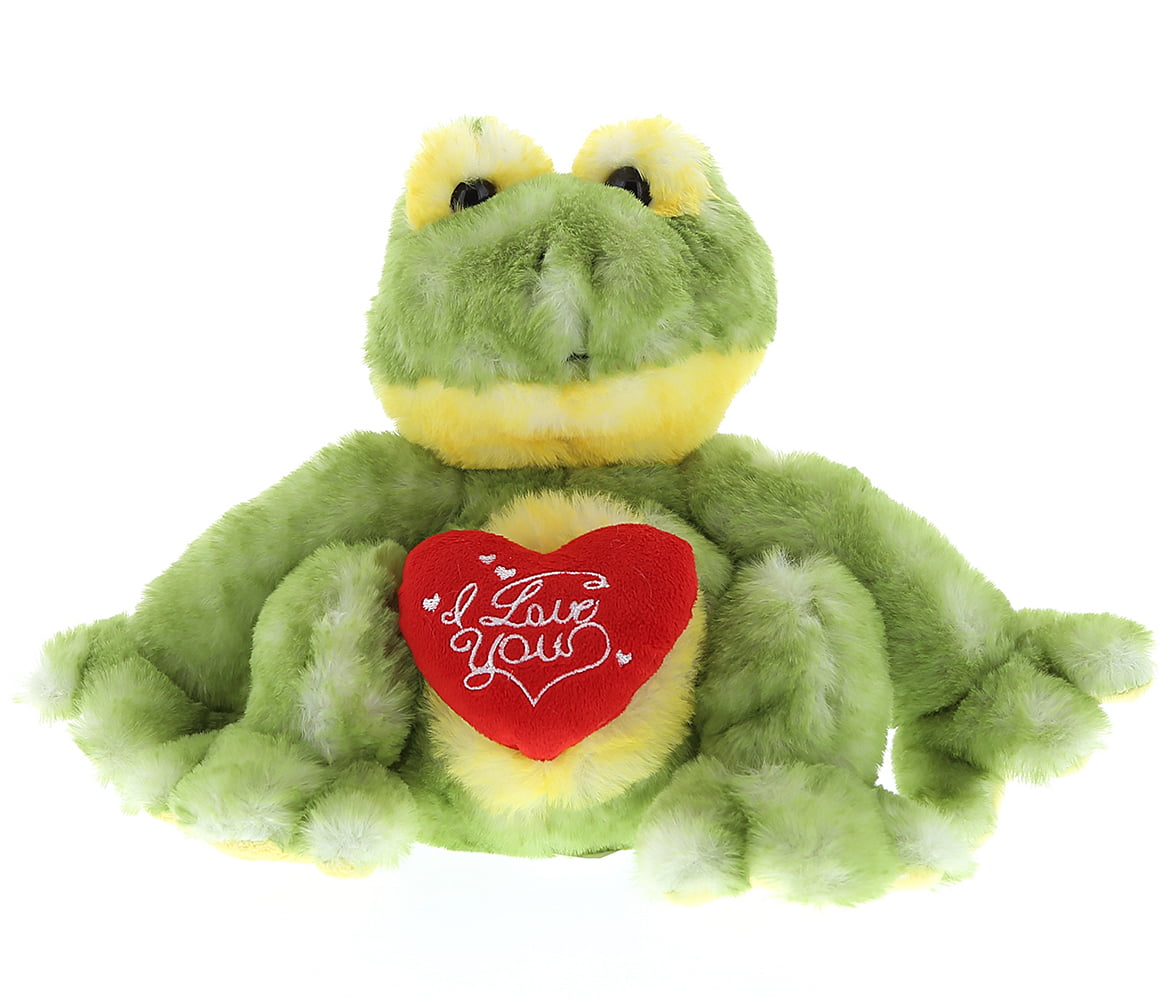 Dollibu Cute Green Frog I Love You Valentines Stuffed Animal - Heart ...