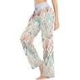 thumbnail image 3 of Women's Boho Ethnic Pattern Pajama Pants, Casual Pajama Bottoms Lounge Pants Wide Leg, 3 of 7