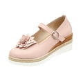 thumbnail image 2 of Norvail Womens Platform Casual Floral Closed Toe Buckle Hollow Out Single Shoes, Comfortable Slip On Spring Summer Walking Flats for Garden Party Travel Daily Wear, 2 of 5