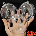 thumbnail image 2 of 5-10CM Christmas Transparent Balls Hollow DIY Plastic Fillable Bauble Xmas Tree Hanging Ornaments Home Party Gifts Box Decor, 2 of 5