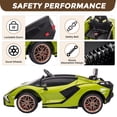 thumbnail image 4 of TOBBI 12V Licensed Lamborghini Sian Kids Ride on Car W/ Remote Control Lights Age 3-6 Child, Green, 4 of 8