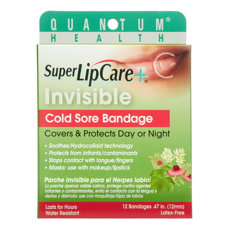 Quantum Invisible Cold Sore Bandage, 12 Ct (Best Cold Sore Prevention Medication)