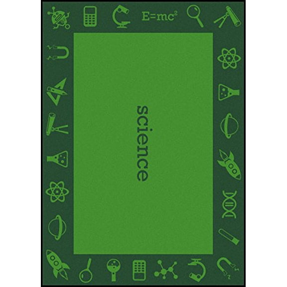 Joy Carpets Kid Essentials STEAM 78" x 109" Indoor Area Rug in Color Science