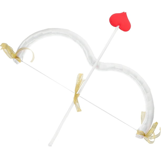 1 juego de arco y flecha de Cupido para fiesta de San Valentín, disfraz de Cupido, arco y flecha, accesorio de cosplay de Cupido