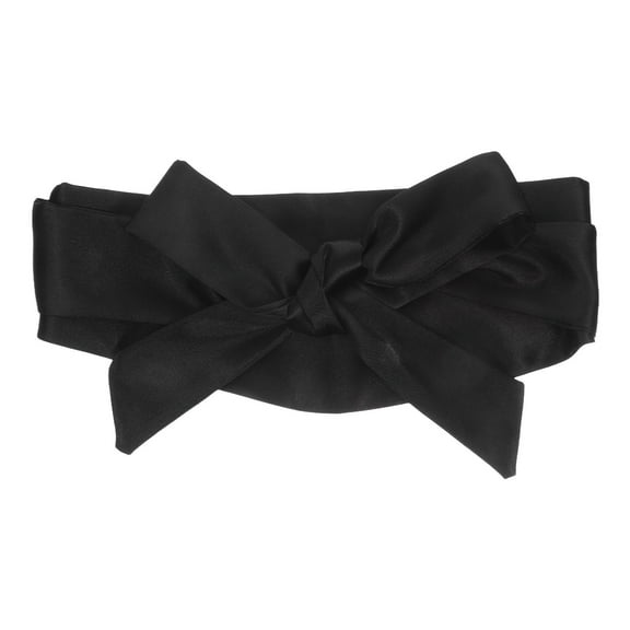 HONMEET 1Pcs Comfortable Fit Black Bow-shaped Sash Belt for Evening Events