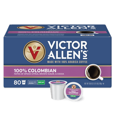 100% Decaf Colombian, 80 Count, Medium Roast, Single Serve Coffee Pods for Keurig K-Cup Brewers
