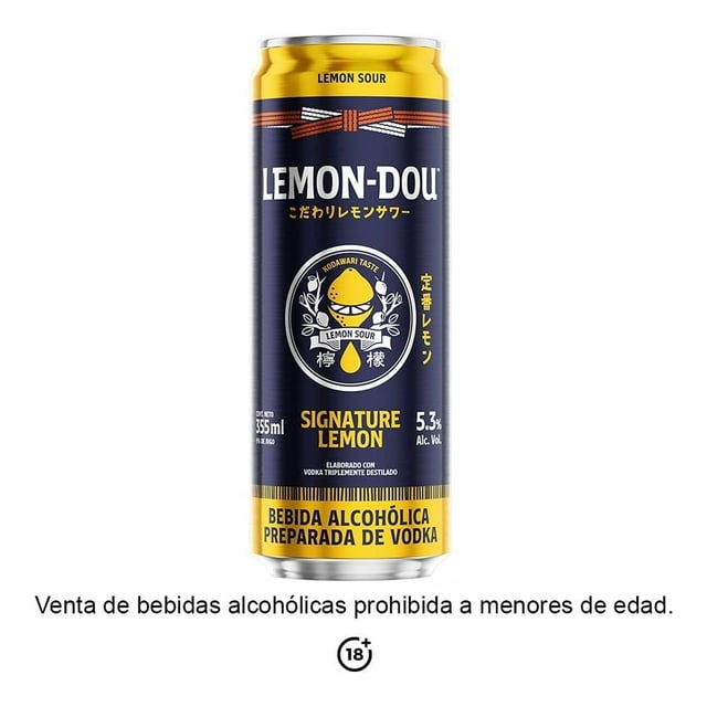 Bebida alcohólica preparada Lemon-Dou signature lemon con vodka 355 ml