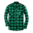 thumbnail image 2 of LWITHSZG Mens Plaid Shirt Fall Spring Fashion Going Out Tops Dressy Casual Collared Blouses Christmas Long Sleeve Button Down Shirts with Pockets, 2 of 4
