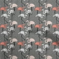 thumbnail image 1 of oneOone Rayon Dark Peach Fabric Tropical Flamingo With Dot Diy Clothing Quilting Fabric Print Fabric By Yard 56 Inch Wide, 1 of 4