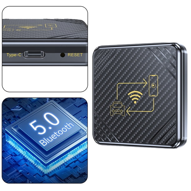Mini Adaptador Inalámbrico CarPlay Android Auto Box Plug And Play Mirrorlink BT