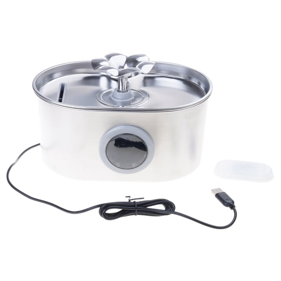 Automatic Pet Water Fountain Electric Waterer Bowl Water Dispenser Dog Water Purifiers Stainless Steel Fountain