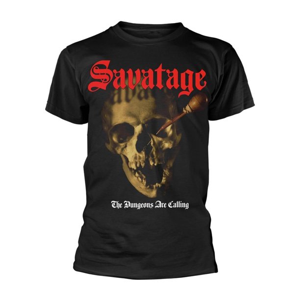 Savatage - Camiseta The Dungeons Are Calling para Adultos Unisex (Negro)