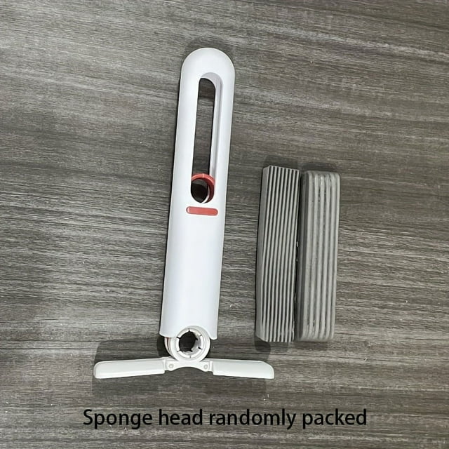 1pc, Mini Mop Portable Mini Mop Sponge Mop Powerful Absorbent Mop For Ceramic Floor Cleaning Sponge Mop Suitable For Kitchen Bathroom Living Room Car Cleaning Tools