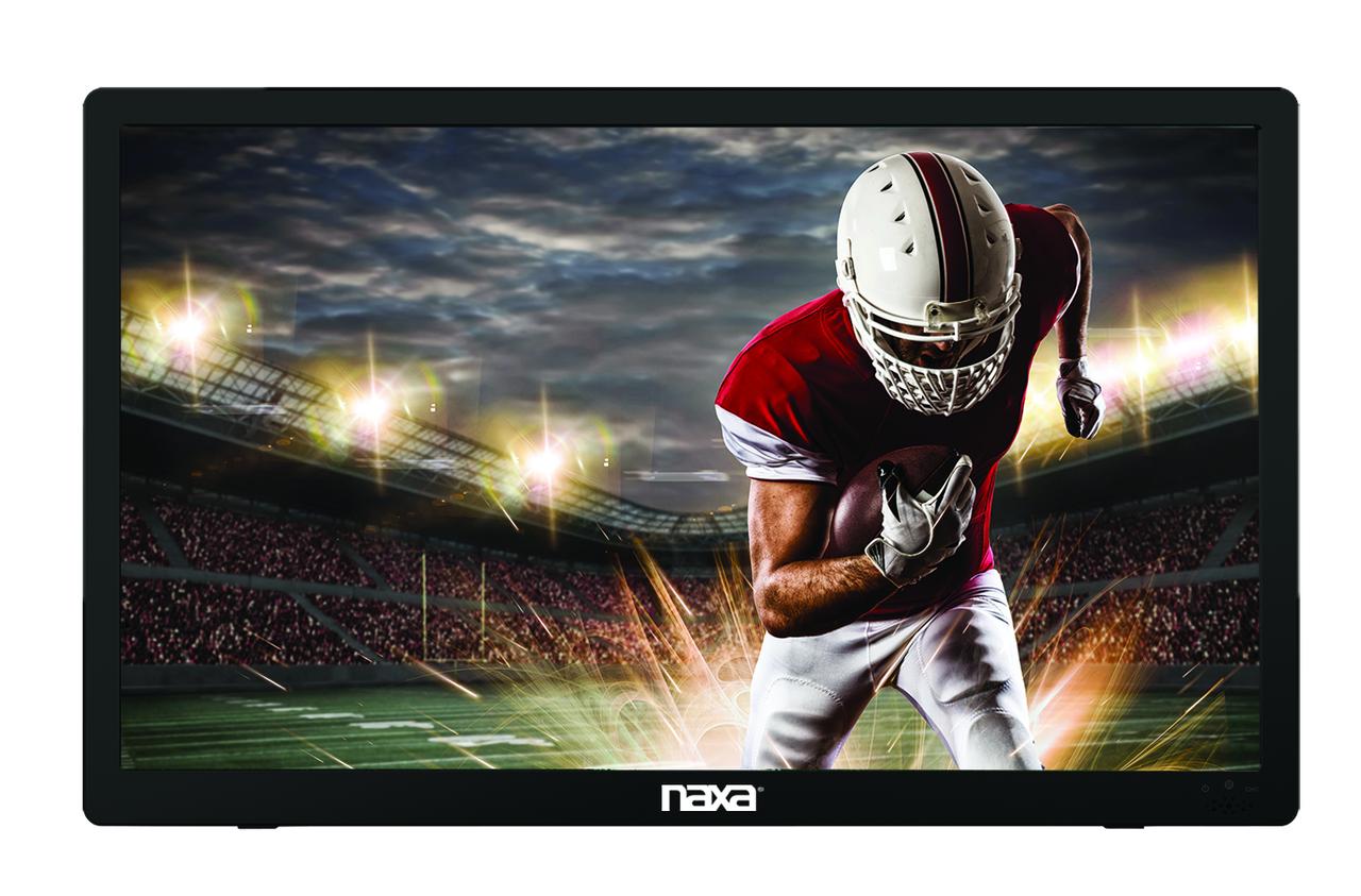 Naxa Electronics NT-1600 Portable 16-inch TV and Digital Multimedia Player with Built-in ATSC Tuner for Over-The-Air HD TV, USB Support, Rechargeable Lithium Battery, AC Power, and DC Car Cord, Black