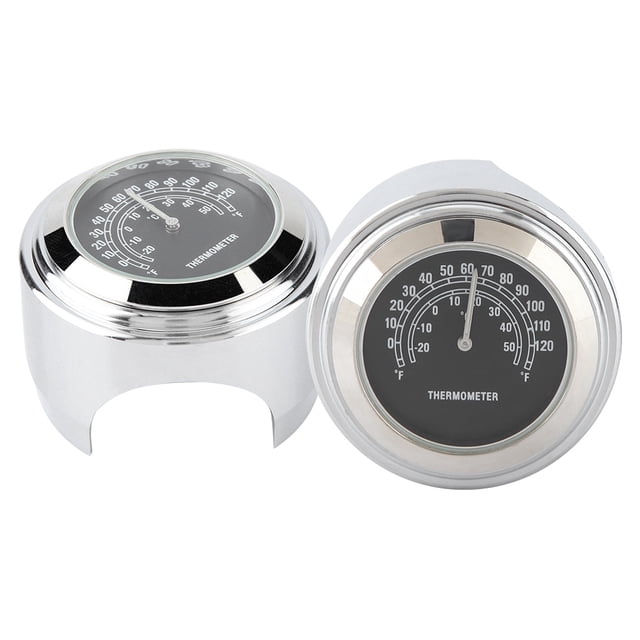 22-25mm Motorcycle Handlebar Mount Thermometer Temp Dial Meter Gauge