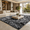 Tie-Dyed Dark Grey, variant on Ultra Soft Shag Area Rug for Living Room, Machine Washable Plush Carpet with Non Slip Backing, Fluffy Bedroom Rug for Home Decor, 8' x 10'