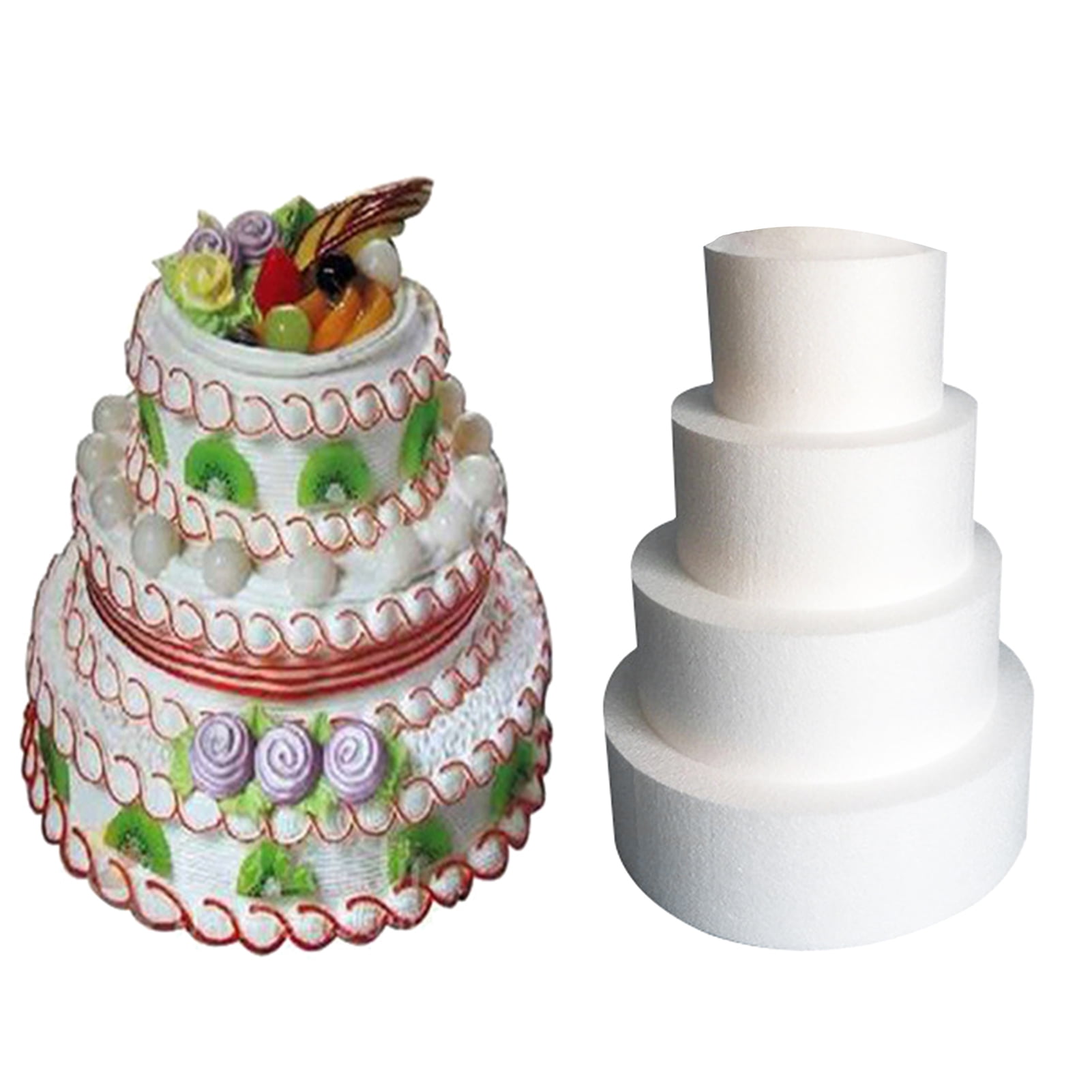 Round Polystyrene Styrofoam Foam Cake Dummy Wedding Party Decoration DIY Craft