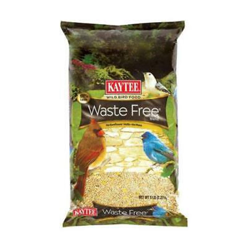 Kaytee Waste Free Songbird Wild Bird Food Hulled Sunflower Seed 5 lb