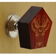 thumbnail image 2 of IBA Indianbeautifulart Boutons Gravés Rouges Lot de 10 Boutons de Porte de Garde-Robe en Bois Tiroir, 2 of 3